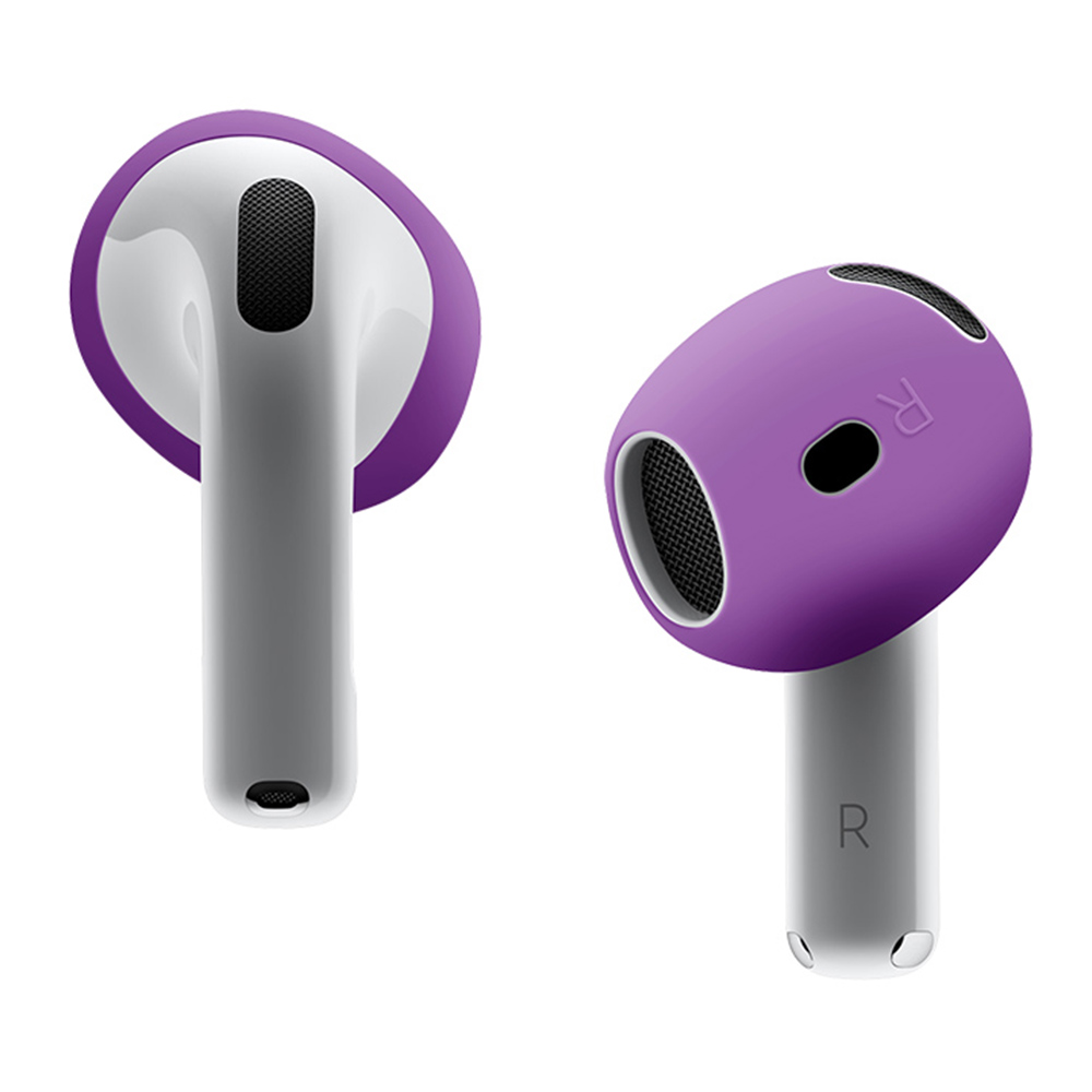 For AirPods 4 Earbuds Anti-slip Silicone Cover Bluetooth-compatible Earphones Earmuffs Ear Tips - Purple