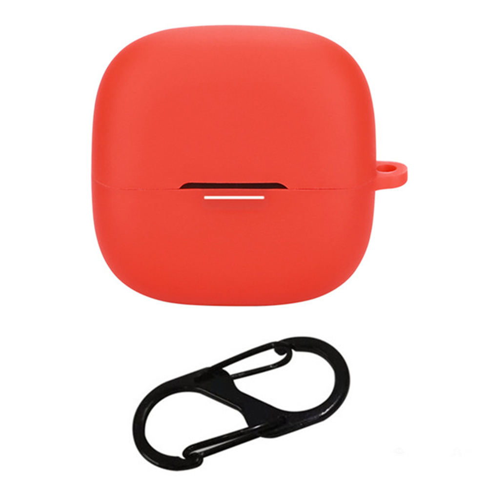 For Xiaomi Redmi Buds 6 Pro Gaming Edition Case with Anti Lost Buckle Bluetooth-compatible Earbuds Silicone Protective Cover - Red