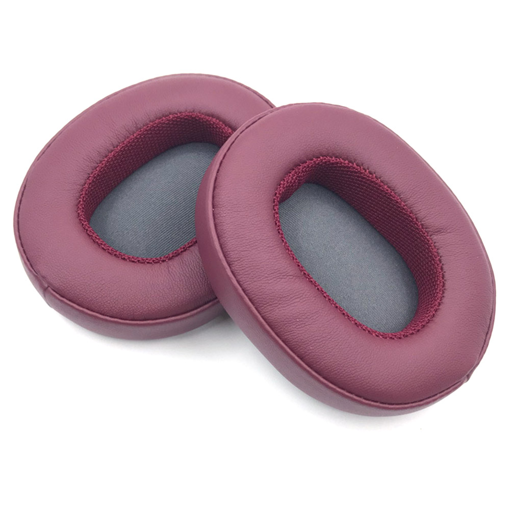 1 Pair Replacement Earpads For Skullcandy Hesh 3 Wireless / Crusher 3.0 Protein Leather Ear Pads Ear Cushions - Wine Red