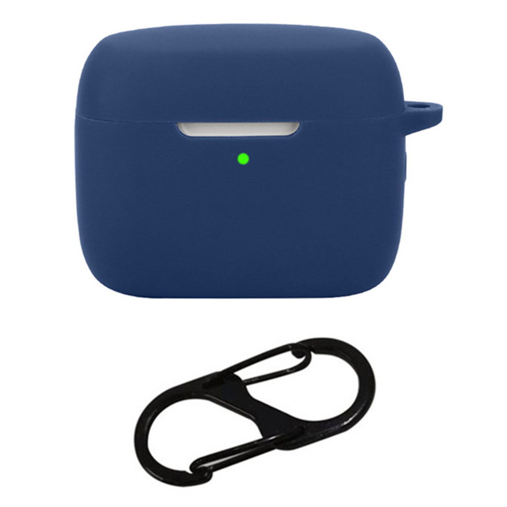 For Edifier Neodots Silicone Case Cover with Anti Lost Buckle Bluetooth-compatible Earphones Protective Sleeve - Dark Blue