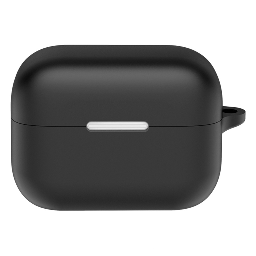 For Anker Soundcore Aero Clip Silicone Case with Anti Lost Buckle Bluetooth-compatible Earphones Protective Cover - Black