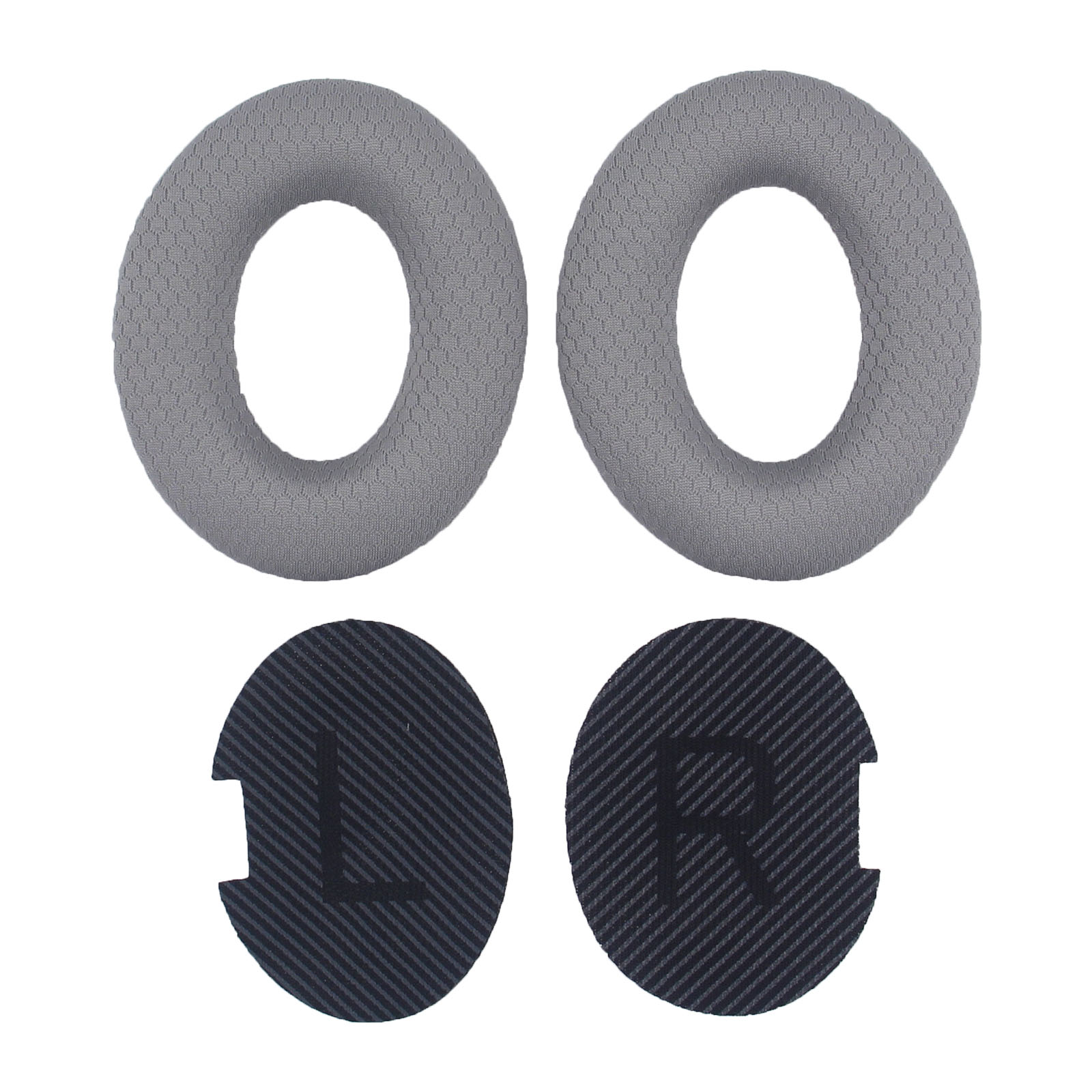 JZF-525 1 Pair Headphone Ear Pads for Bose SoundTrue AE II / QuietComfort 35 / 25 / 15 Replacement Cushions Earmuffs - Grey+Black