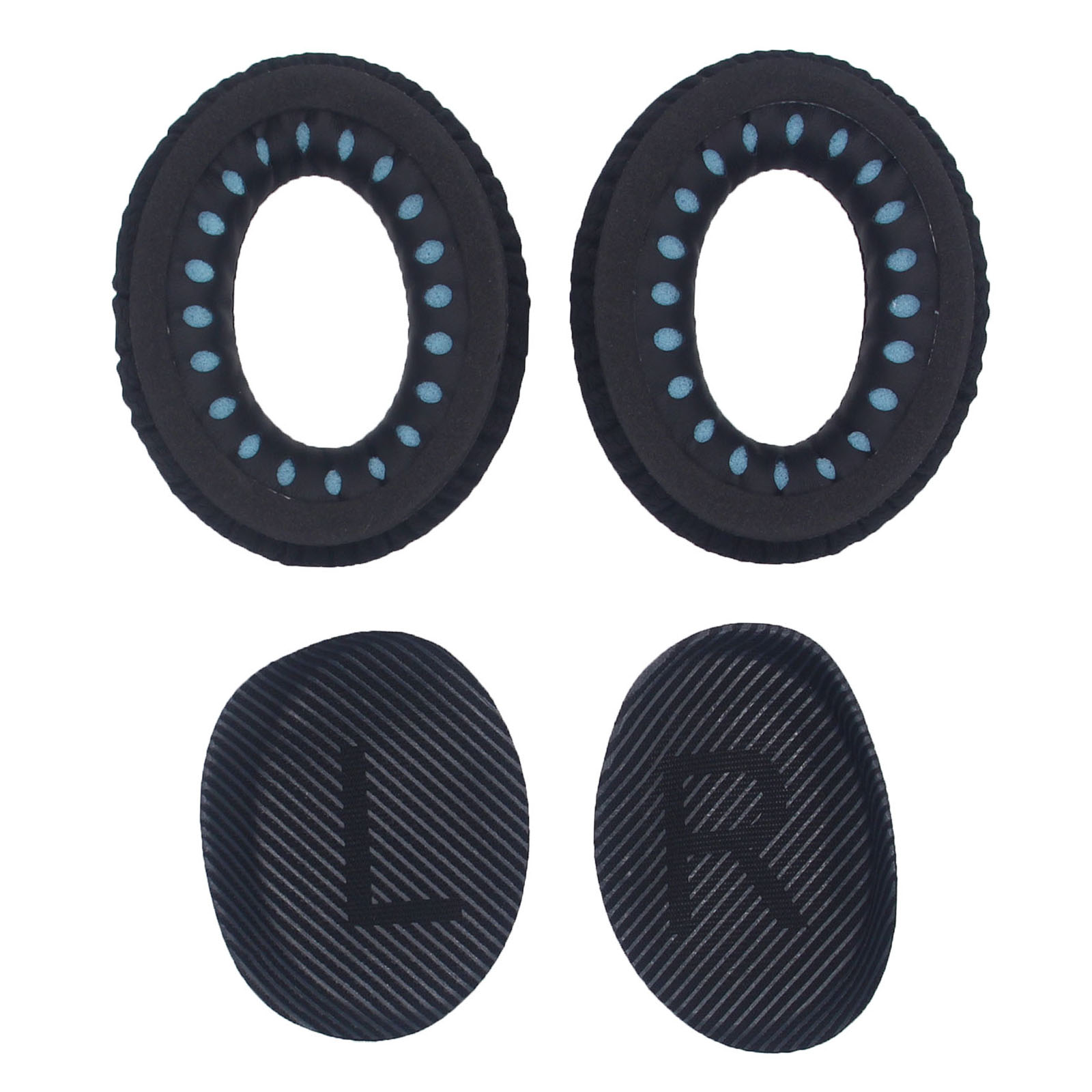 JZF-526 1 Pair for Bose QuietComfort 35 Headphone Replacement Mesh Cloth Ear Pads Cushions - Black