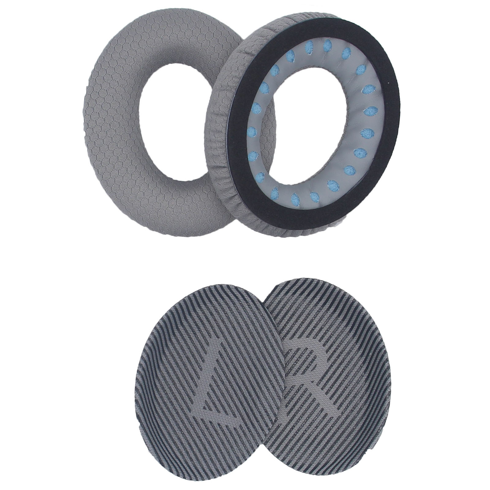 JZF-526 1 Pair for Bose QuietComfort 35 Headphone Replacement Mesh Cloth Ear Pads Cushions - Grey