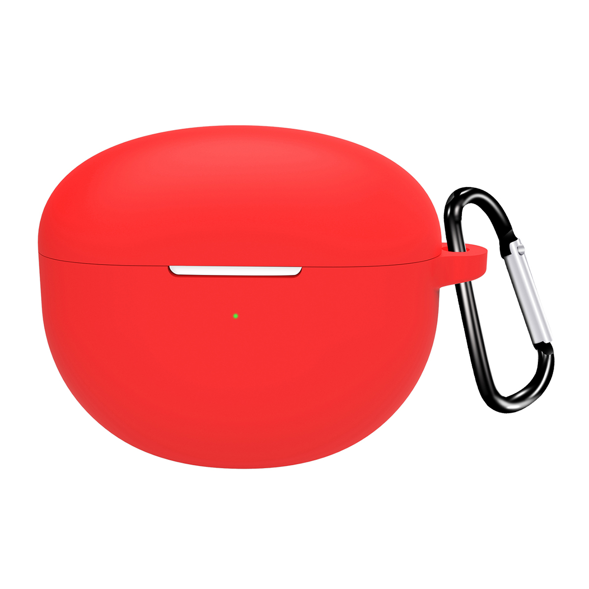 For Oppo Enco Air3i Protective Case Semi In-Ear Bluetooth-Compatible Earbuds Silicone Cover with Hook - Red