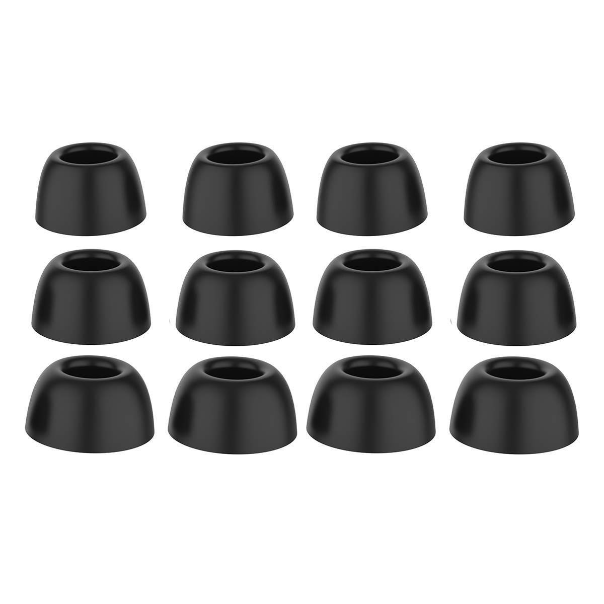 AHASTYLE PT168-B2 6 Pairs For Samsung Galaxy Buds2 Pro Silicone Ear Tips Replacement Earphone Caps, Size: S + M + L - Black