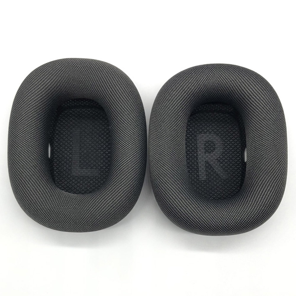1 Pair for Apple AirPods Max Replacement Ear Pads Breathable Mesh Cloth Memory Foam Cushions - Dark Grey