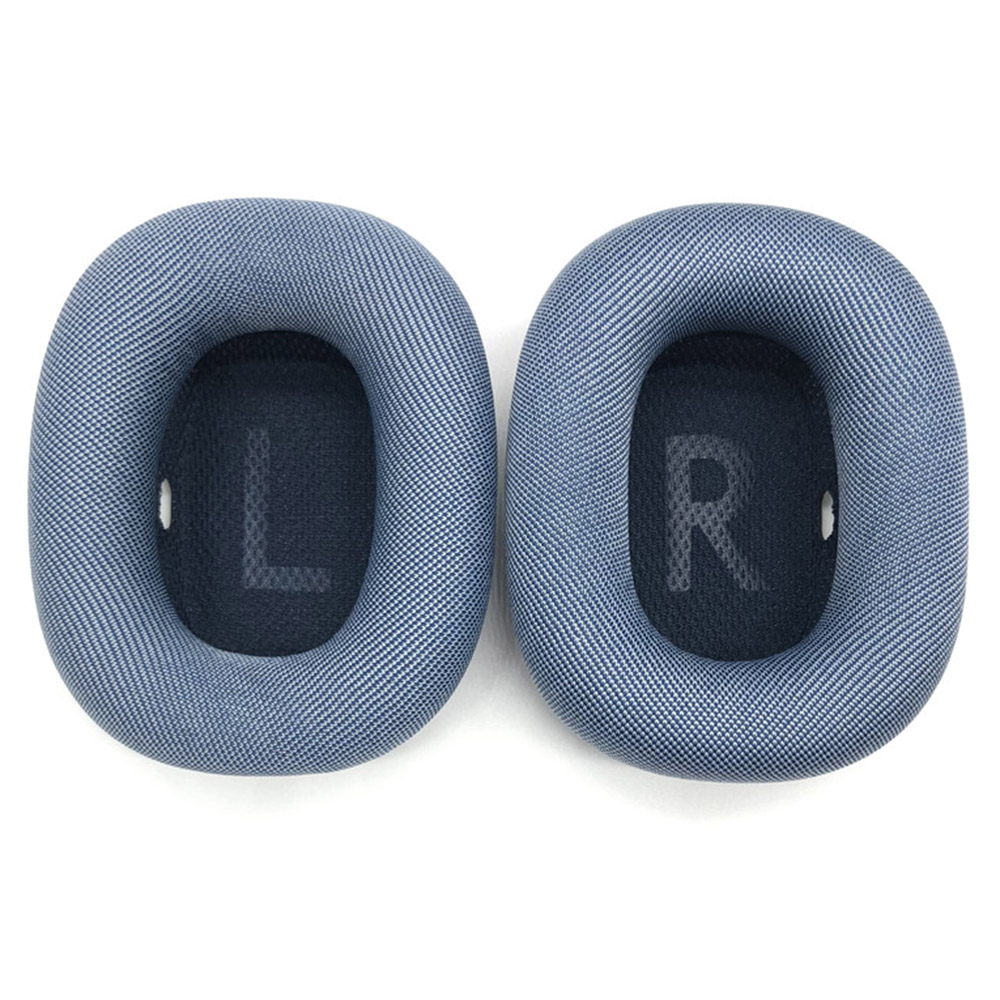 1 Pair for Apple AirPods Max Replacement Ear Pads Breathable Mesh Cloth Memory Foam Cushions - Blue