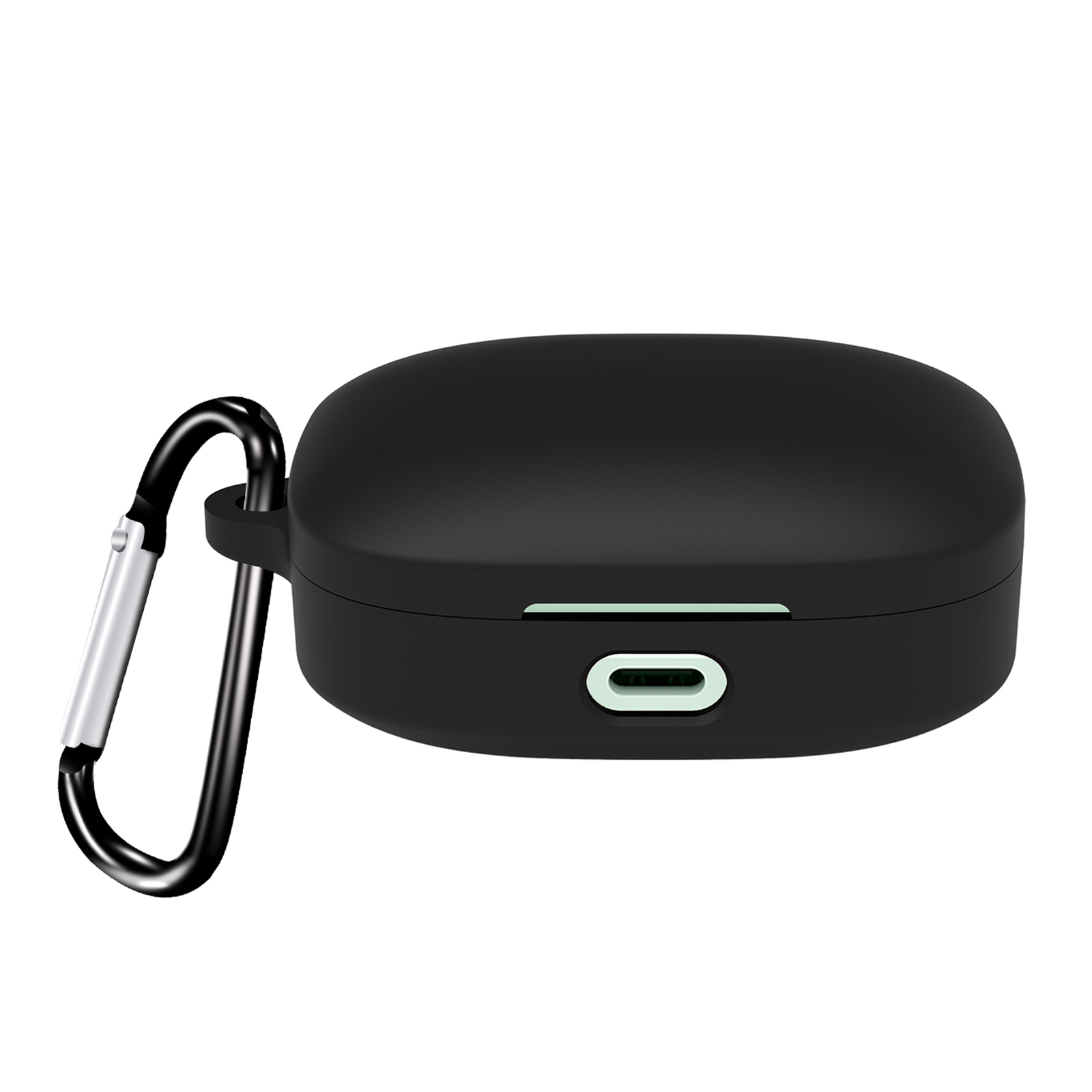 For Xiaomi Redmi Buds 7s Protective Case Bluetooth-Compatible Earphones Silicone Cover with Hook - Black