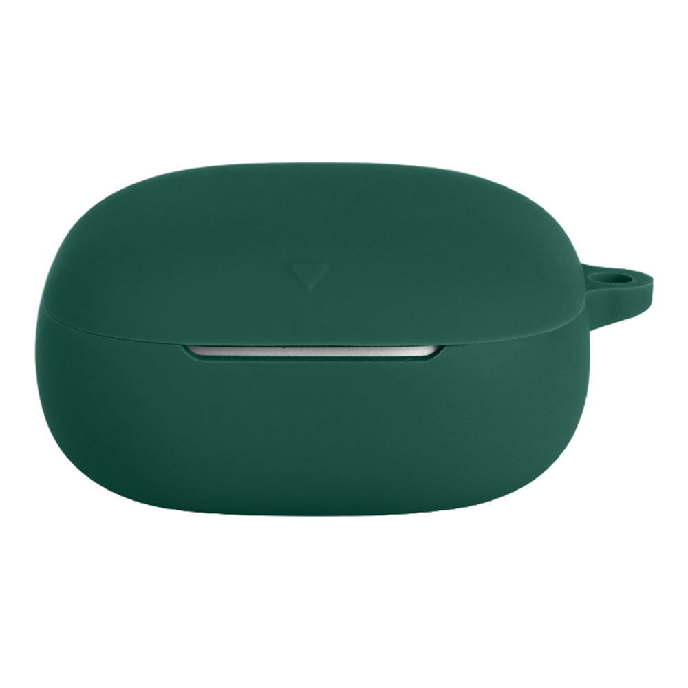 For Anker Soundcore Liberty 5 Silicone Case Wireless Earphones Protective Cover with Anti-Lost Buckle - Blackish Green