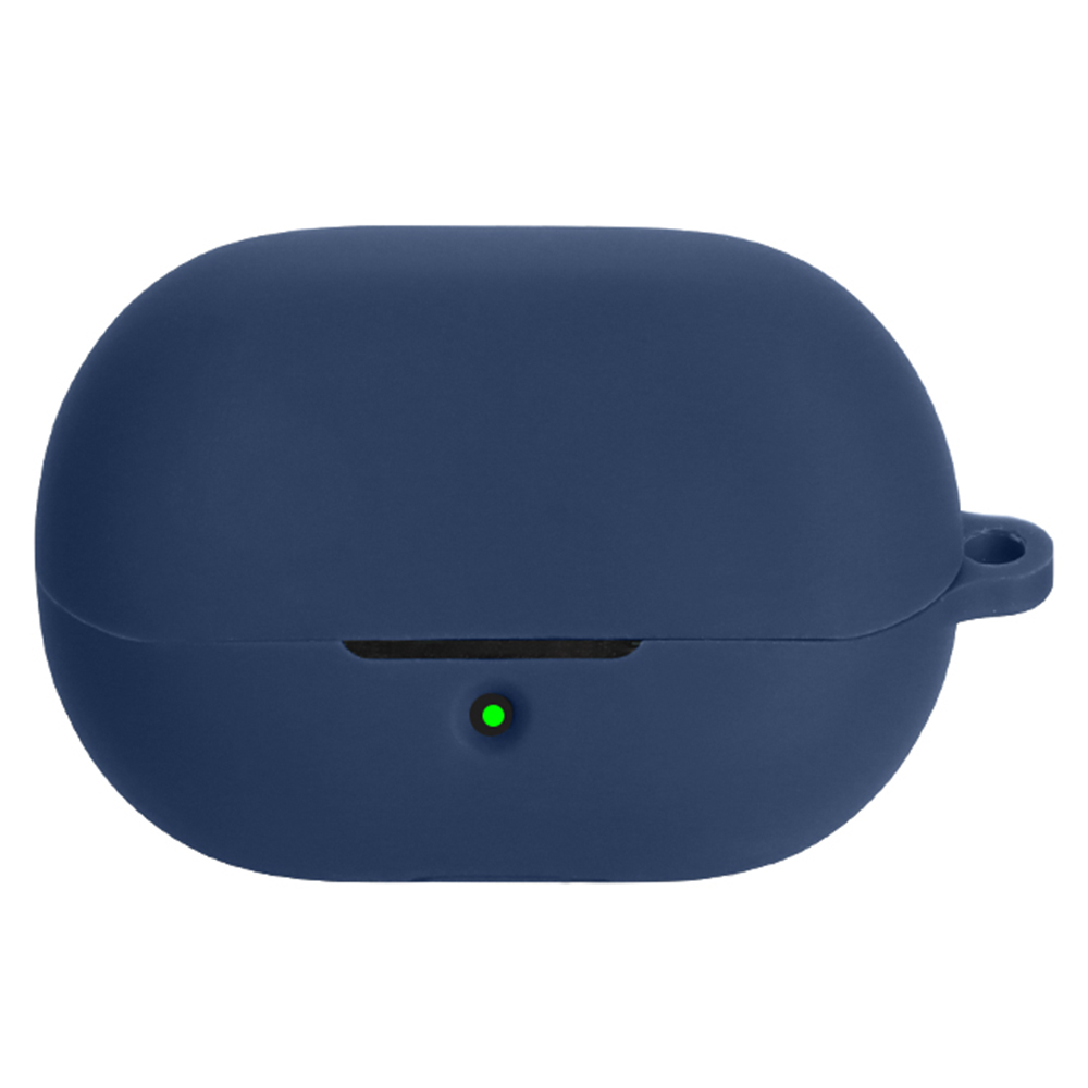 For SoundPEATS H3 Protective Case Bluetooth-Compatible Earbuds Silicone Cover with Hook - Dark Blue