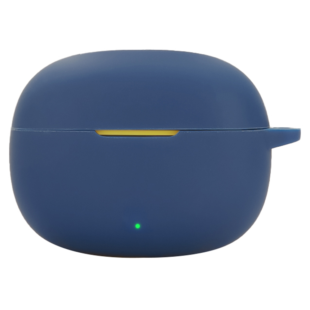 For Realme Buds T200x Protective Case Bluetooth-Compatible Earbuds Silicone Cover with Hook - Dark Blue