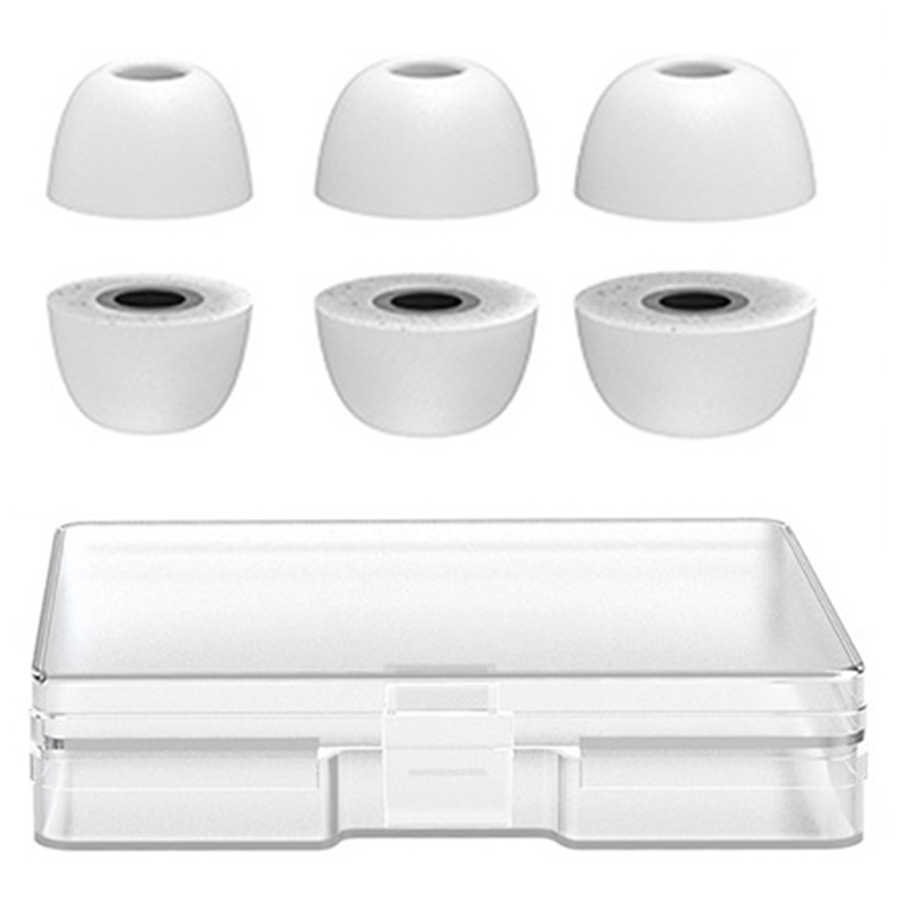 AHASTYLE WG36 3 Pairs Eartips For Samsung Galaxy Buds2 Pro Silicone Ear Caps Cushion Replacement, Size: S + M + L - White