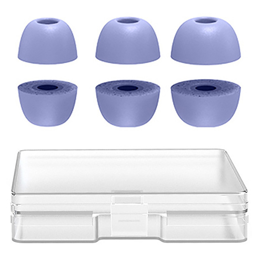 AHASTYLE WG36 3 Pairs Eartips For Samsung Galaxy Buds Pro Silicone Ear Caps Cushion Replacement, Size: S + M + L - Purple