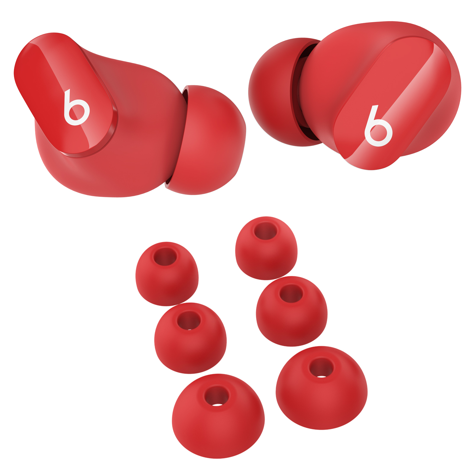 AHASTYLE WG150 3 Pairs Silicone Ear Tips For Beats Studio Buds / Studio Buds + / Fit Pro , Replacement Earphone Caps, Size: S + M + L - Red