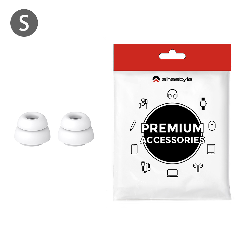 AHASTYLE DD09 1 Pair For Samsung Galaxy Buds3 Pro Silicone Ear Tips Replacement Earphone Caps - White / S