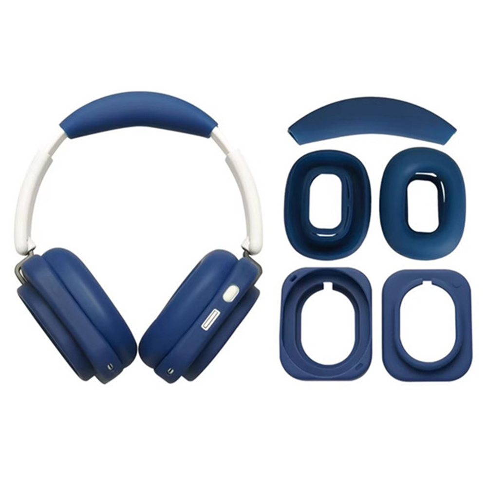 For Nothing Headphone (1) Silicone Case Set Scratch Resistant Protective Cover with Inner / Outer / Headband Shell - Dark Blue