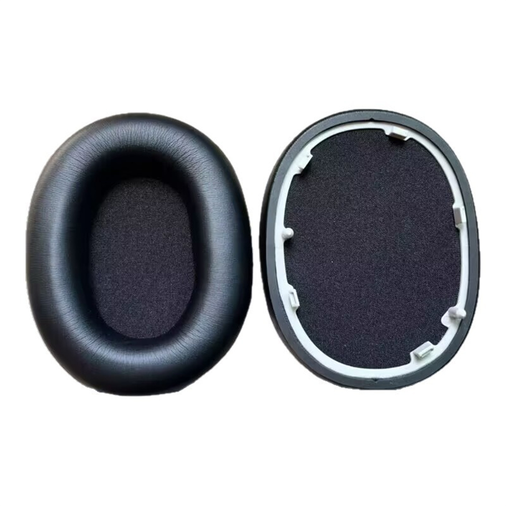 1 Pair For Sony WH-1000XM6 Noise Cancelling Headphones Replacement Ear Pads Protein Leather Cushions - Black