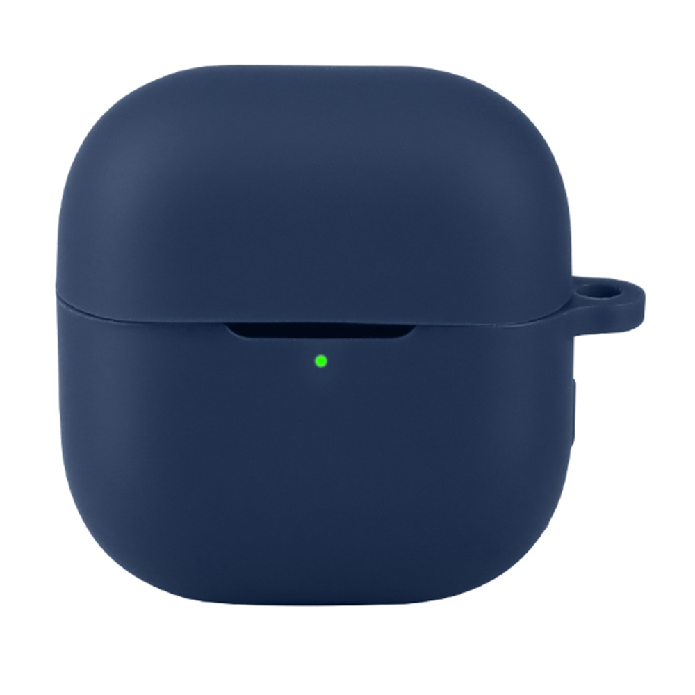For Huawei FreeClip 2 Silicone Case Wireless Earphones Protective Cover with Anti-Lost Buckle - Dark Blue