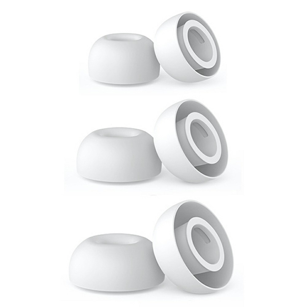AHASTYLE WG187 3 Pair for AirPods Pro 3 Silicone Ear Tips Replacement Earphone Caps (Size S + Size M + Size L) - White