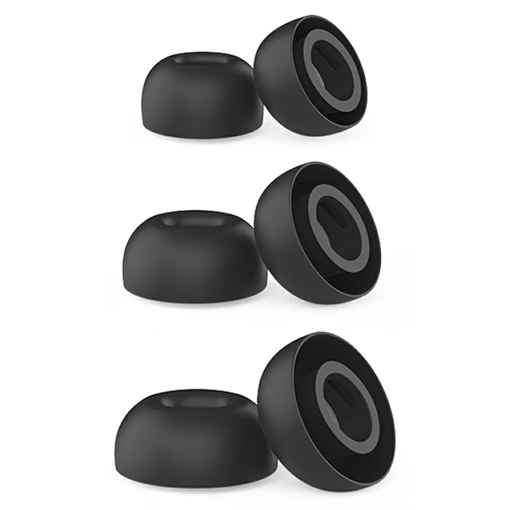 AHASTYLE WG187 3 Pair for AirPods Pro 3 Silicone Ear Tips Replacement Earphone Caps (Size S + Size M + Size L) - Black