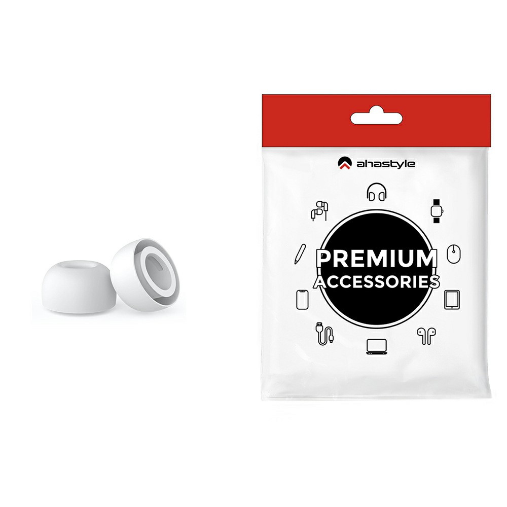 AHASTYLE WG187 1 Pair for AirPods Pro 3 Silicone Ear Tips Replacement Earphone Caps - White  /  L