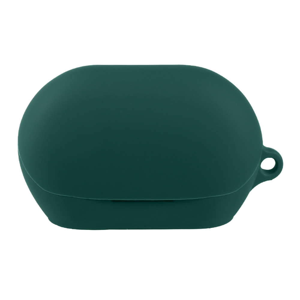 For JBL Soundgear Clips Silicone Case Wireless Earbuds Protective Cover with Anti-Lost Buckle - Blackish Green