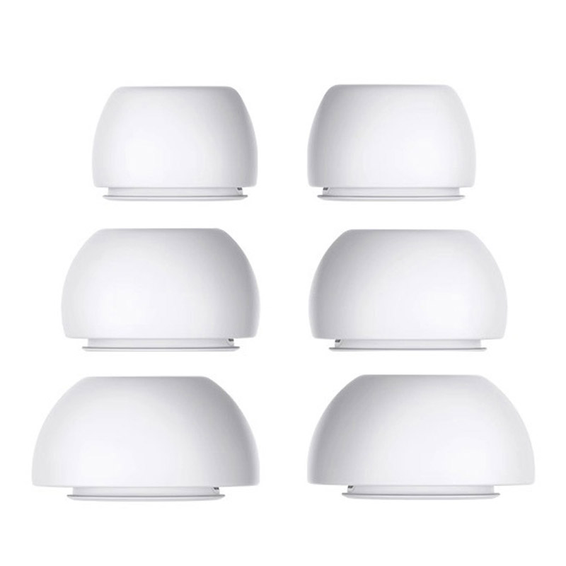 3 Pairs For AirPods Pro 3 Earbuds Tips L / M / S Size Set Silicone Ear Tips with Pressure Relief Valve - White