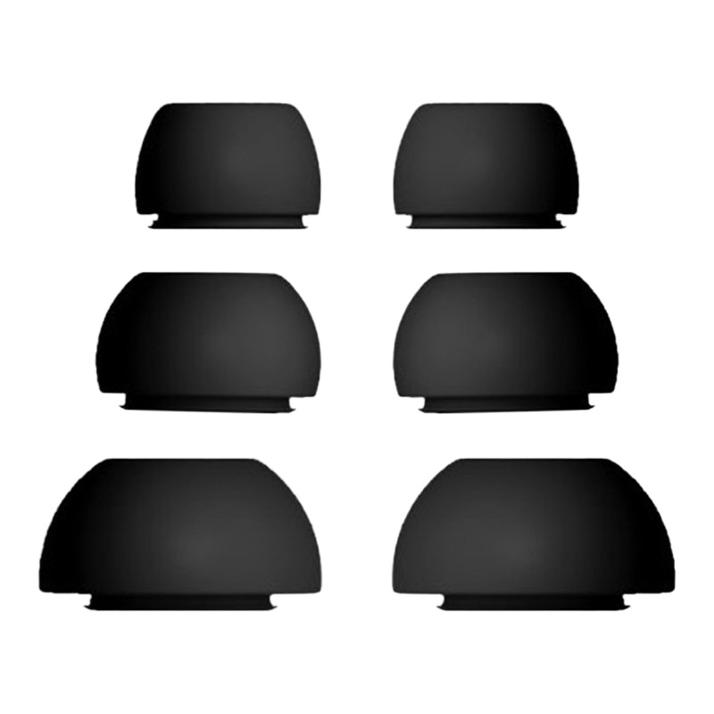 3 Pairs For AirPods Pro 3 Earbuds Tips L / M / S Size Set Silicone Ear Tips with Pressure Relief Valve - Black