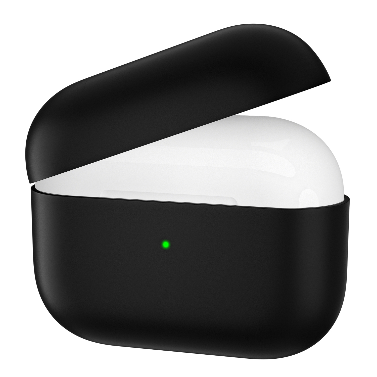 

Shockproof Solid Color Silicone Cover Anti-drop Full Protective Case for AirPods 3 - Black, Other Apple Models