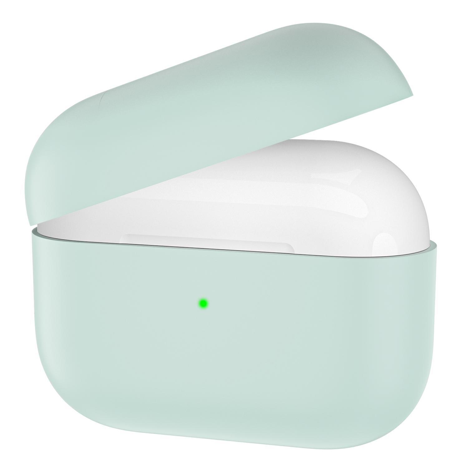 

Shockproof Solid Color Silicone Cover Anti-drop Full Protective Case for AirPods 3 - Light Green, Other Apple Models
