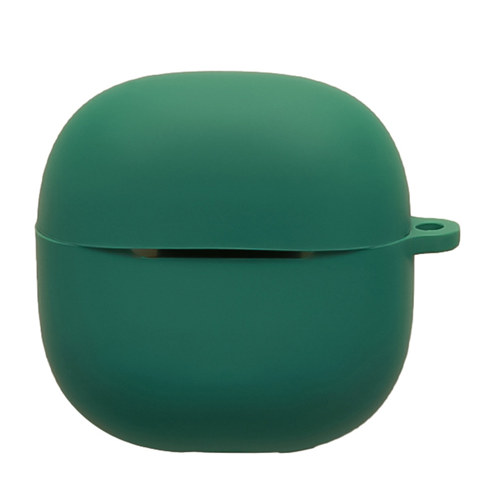 For Xiaomi Redmi Buds 8 Lite Silicone Case Wireless Earbuds Protective Cover with Anti-Lost Buckle - Blackish Green