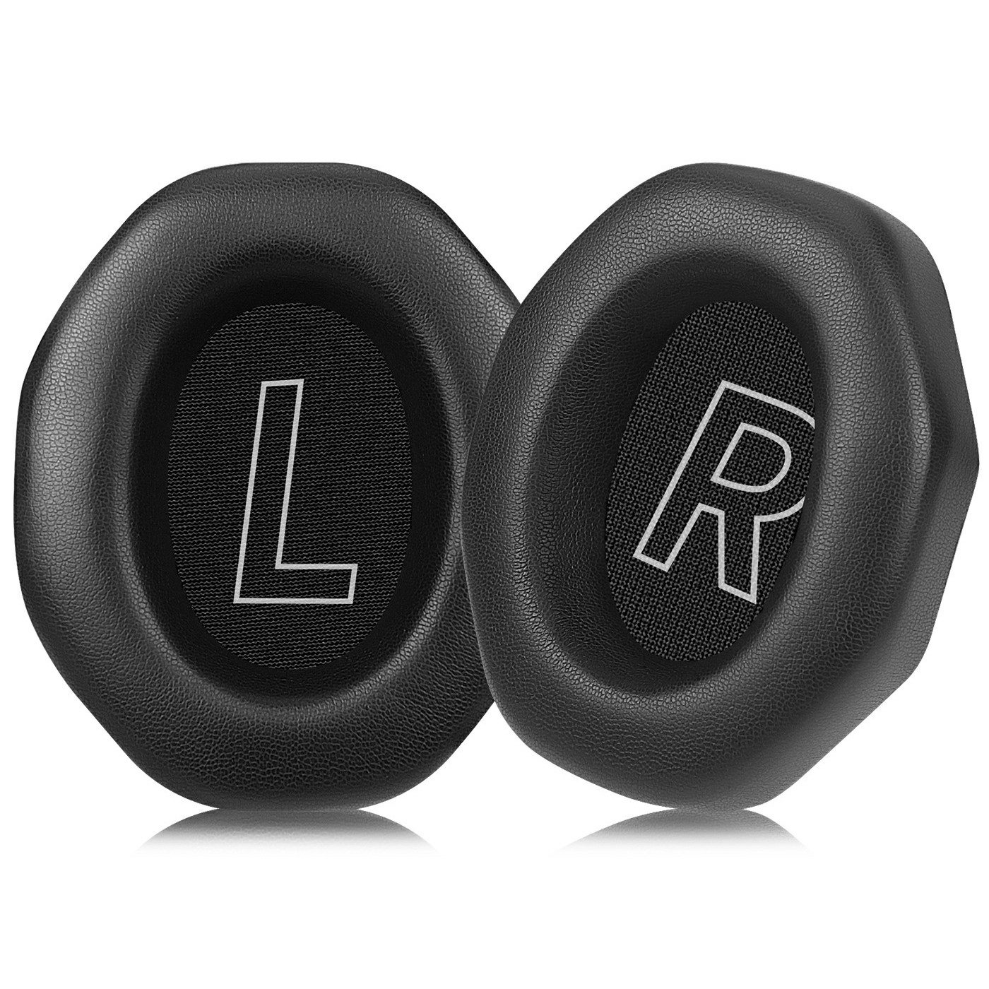 1 Pair Replacement Ear Pads for Edifier G5 Max Headset Protein Leather Breathable Mesh Foam Cushions - Black