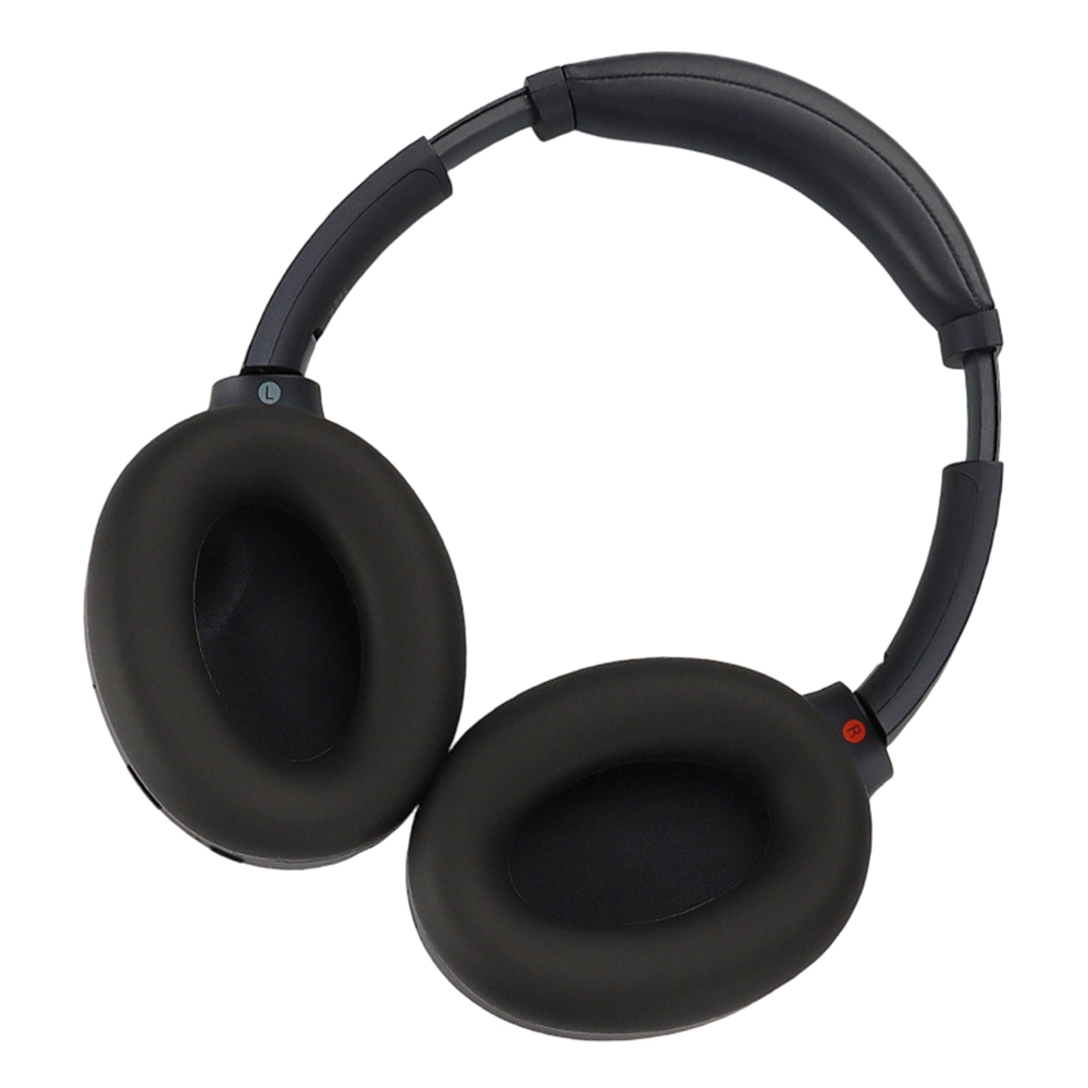 1 Pair Silicone Protective Ear Pads Cover for Sony WH-1000XM3  /  XM4 Headphones Cover Soft Ear Pads Case - Black