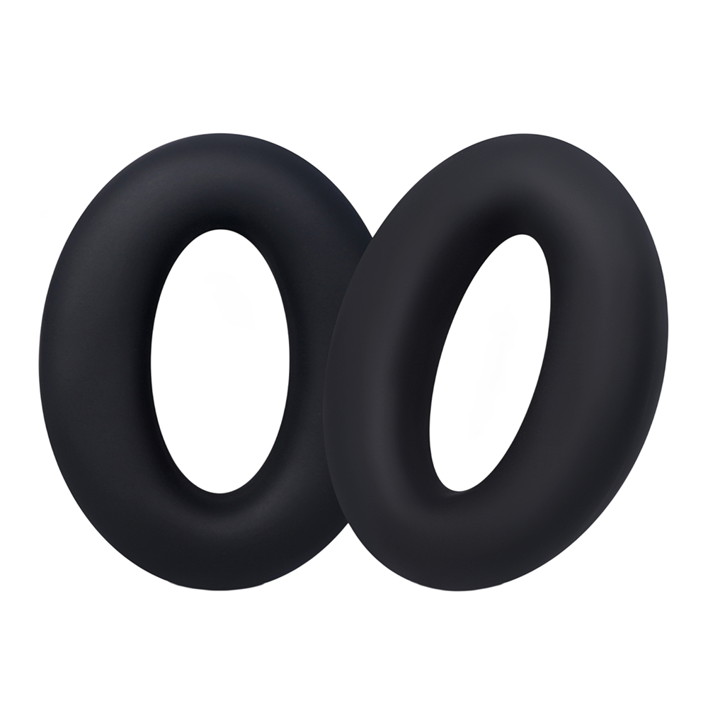 1 Pair Silicone Ear Cushion Covers for Sony MDR-1000X  /  WH-1000XM2 Headphones Protective Sleeves Soft Replacement Earpads - Black