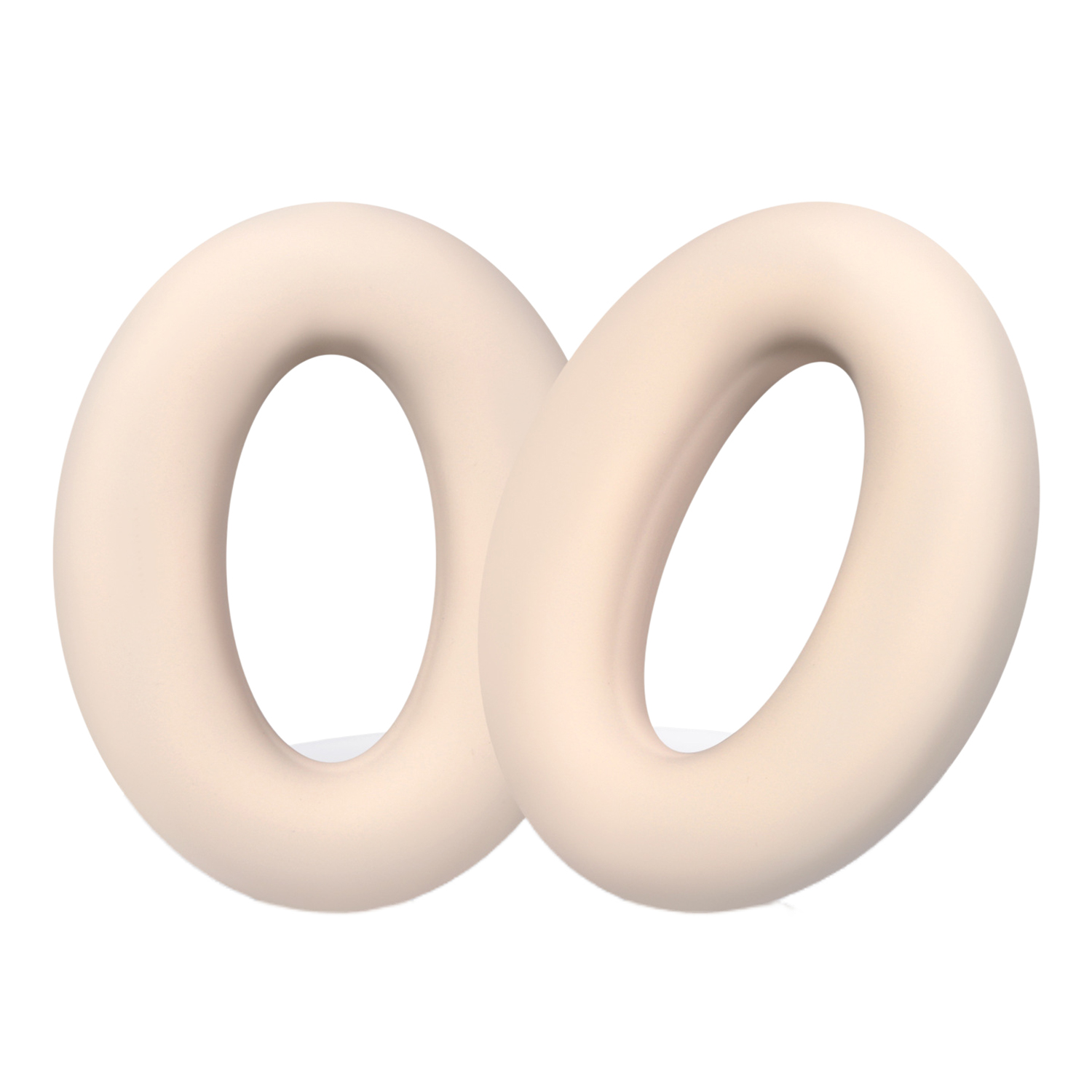 1 Pair Silicone Ear Cushion Covers for Sony MDR-1000X  /  WH-1000XM2 Headphones Protective Sleeves Soft Replacement Earpads - Beige