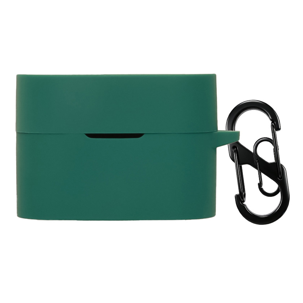 For Sony WF-1000XM6 Silicone Case Bluetooth-compatible Earphone Anti-scratch Protective Cover with Hook - Green