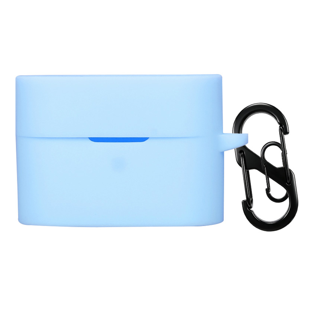 For Sony WF-1000XM6 Silicone Case Bluetooth-compatible Earphones Anti-scratch Protective Cover with Hook - Sky Blue