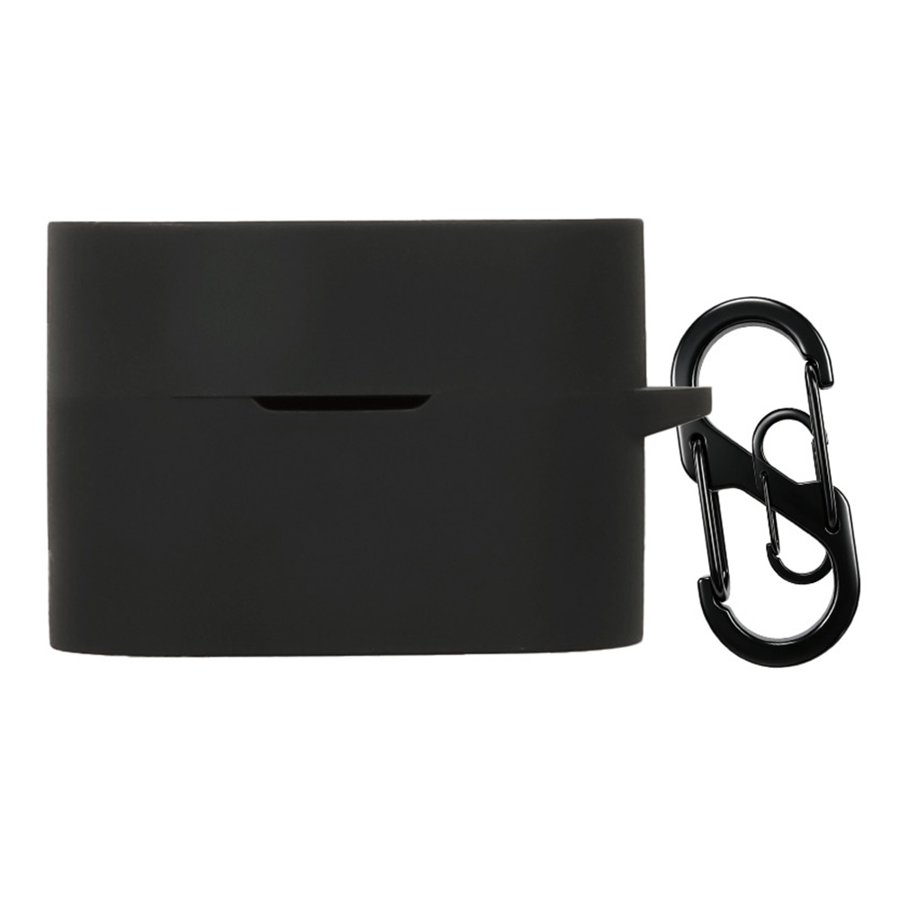 For Sony WF-1000XM6 Silicone Case Bluetooth-compatible Earphones Anti-scratch Protective Cover with Hook - Black