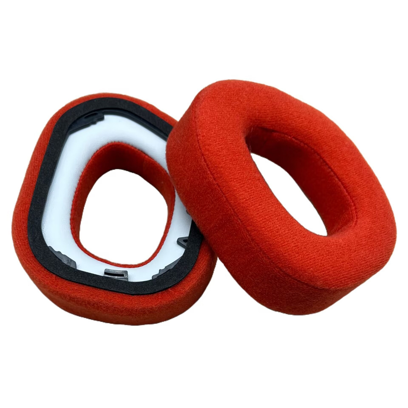 2Pcs for Corsair HS80 RGB Wireless/USB Replacement Ear Cushions Velvet + Memory Foam Earpads - Red