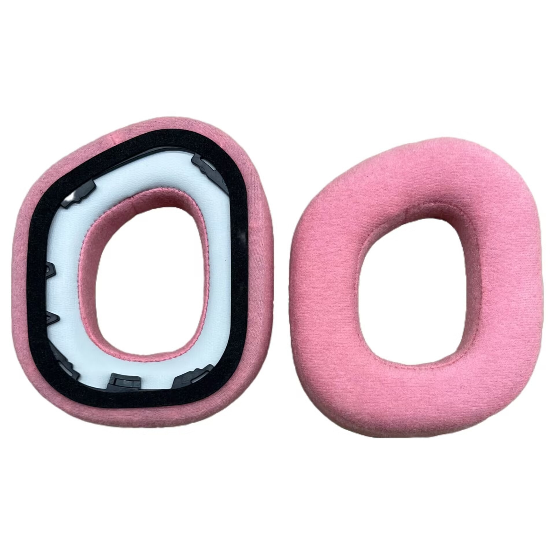 2Pcs for Corsair HS80 RGB Wireless/USB Replacement Ear Cushions Velvet + Memory Foam Earpads - Pink