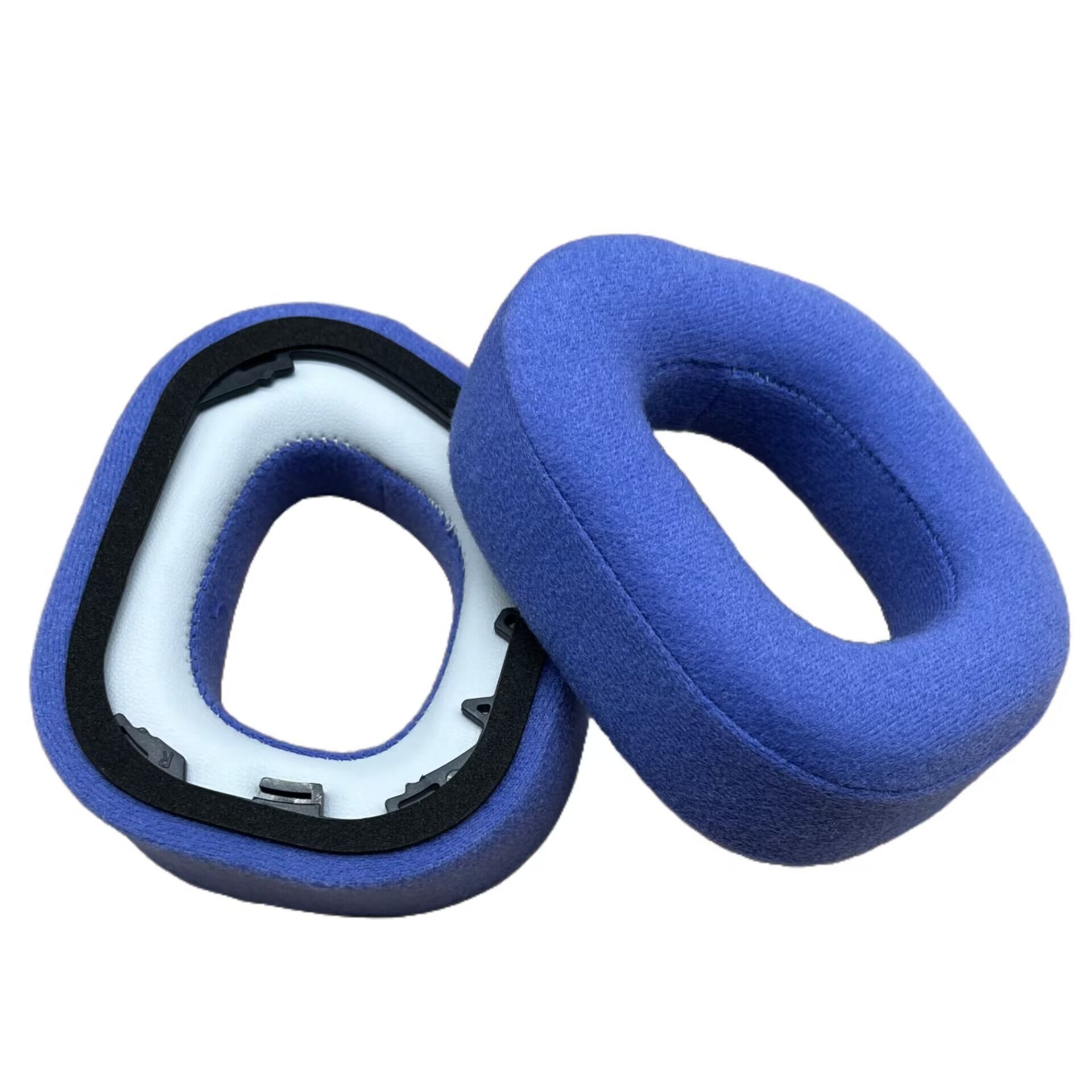 2Pcs for Corsair HS80 RGB Wireless/USB Replacement Ear Cushions Velvet + Memory Foam Earpads - Purple Blue
