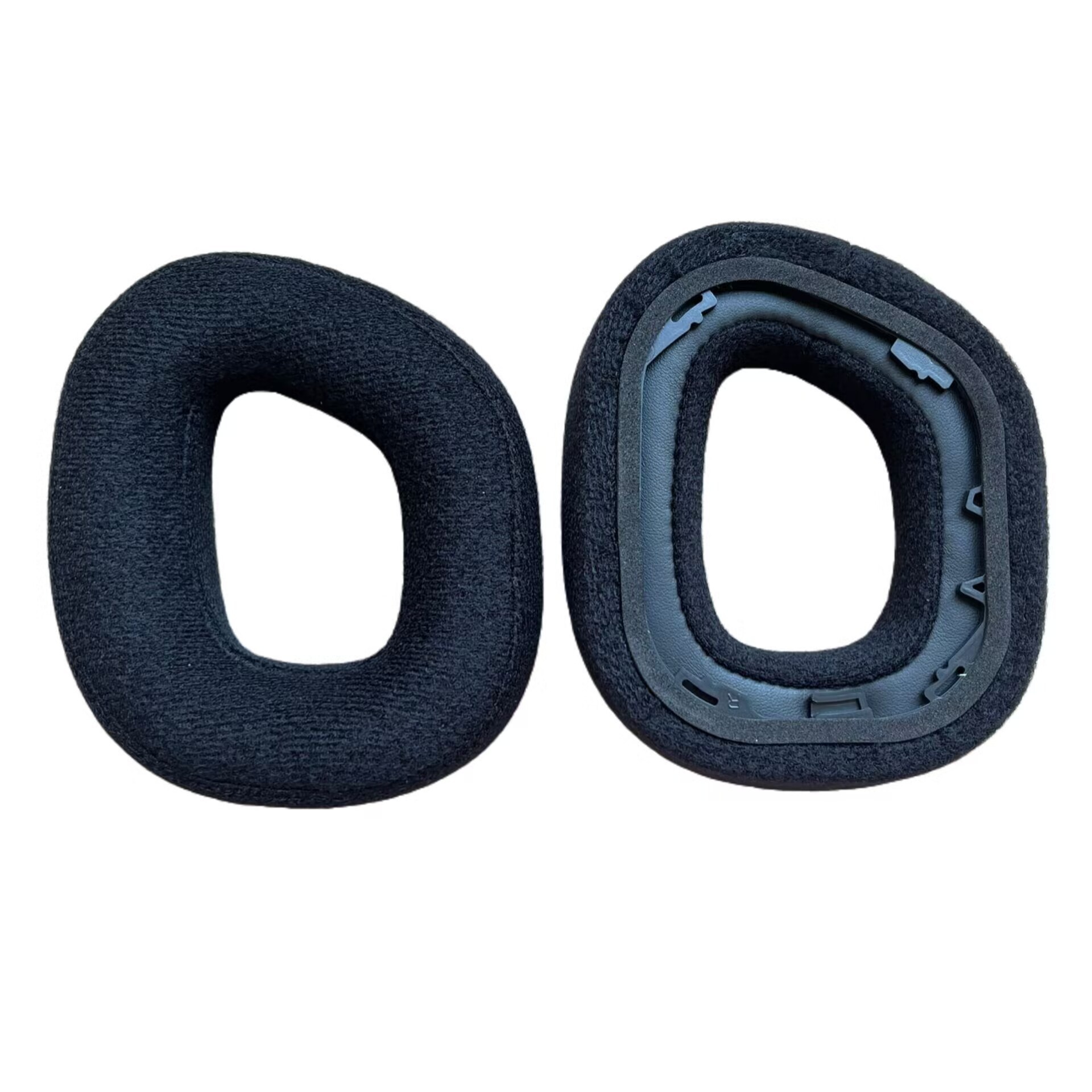 2Pcs for Corsair HS80 RGB Wireless/USB Replacement Ear Cushions Velvet + Memory Foam Earpads - Black
