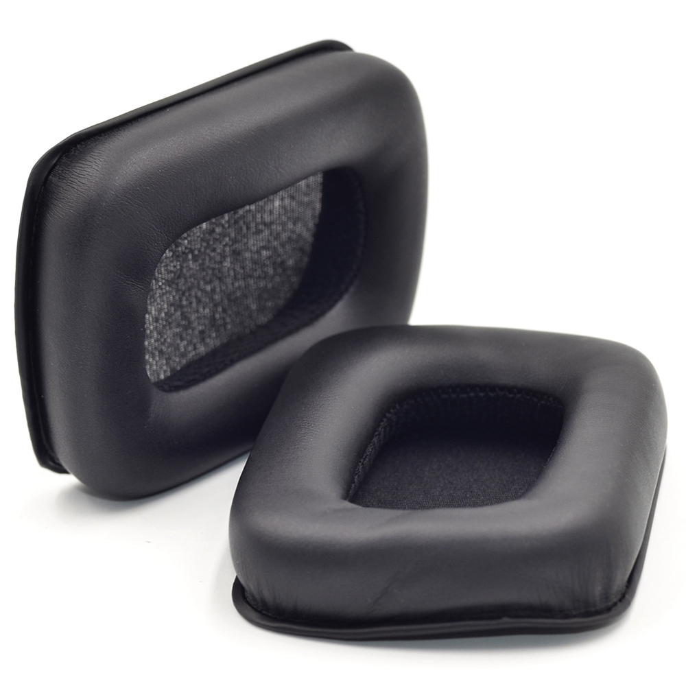 

1 Pair for Mad Catz Tritton Kunai Protein Leather+Sponge Headphone Earpads Replacement Soft Breathable Earmuffs - Black