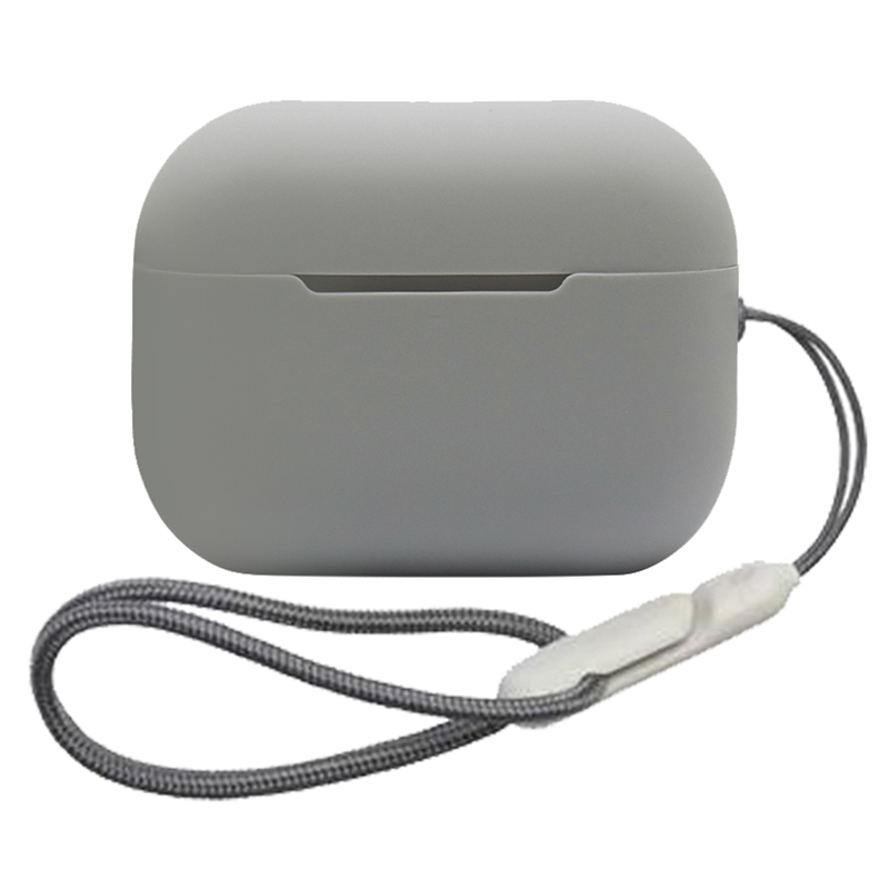 

Для Airpods Pro 2 Силиконовый Защитный Корпус Передний Обороты Для Наушников с Lanyard с Lanyard - Серый, AirPods Pro 2