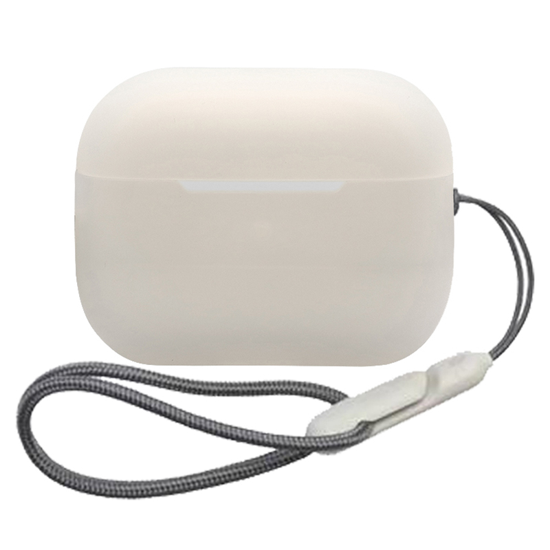 

For AirPods Pro 2 Soft Silicone Case Full Protection Anti-Dust Earphone Cover with Anti-Lost Lanyard - Transparent, AirPods Pro 2