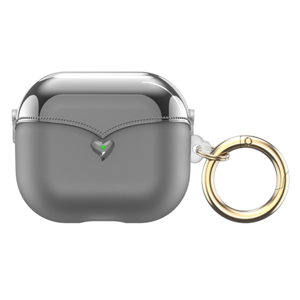

Ax865 Наушники TPU Для AirPods Pro 2, Bluetooth Наушники Против Какого-либо Ограбления Защитной Крышки с Keyring - Прозрачный Черный, AirPods Pro 2