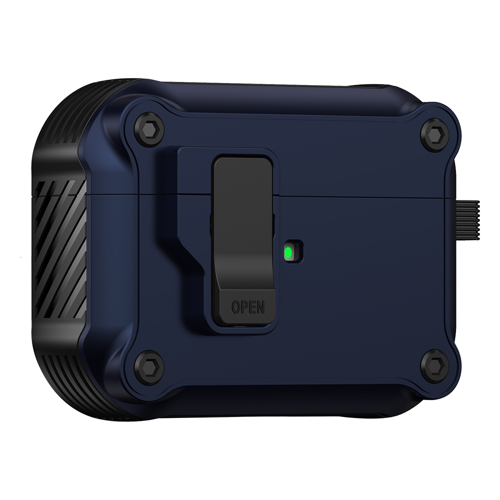

Compatible with Apple AirPods Pro Case TPU+PC Protector Bluetooth Earbuds Cover with Auto Lock - Dark Blue, AirPods Pro