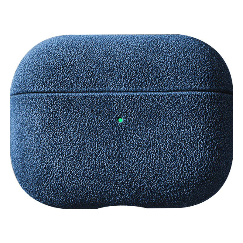 

Stoßdämpfer Hülle Für Apple Airpods Pro Suede Leder Hülle Bluetooth Headset Deckung - Navy Blau, AirPods Pro