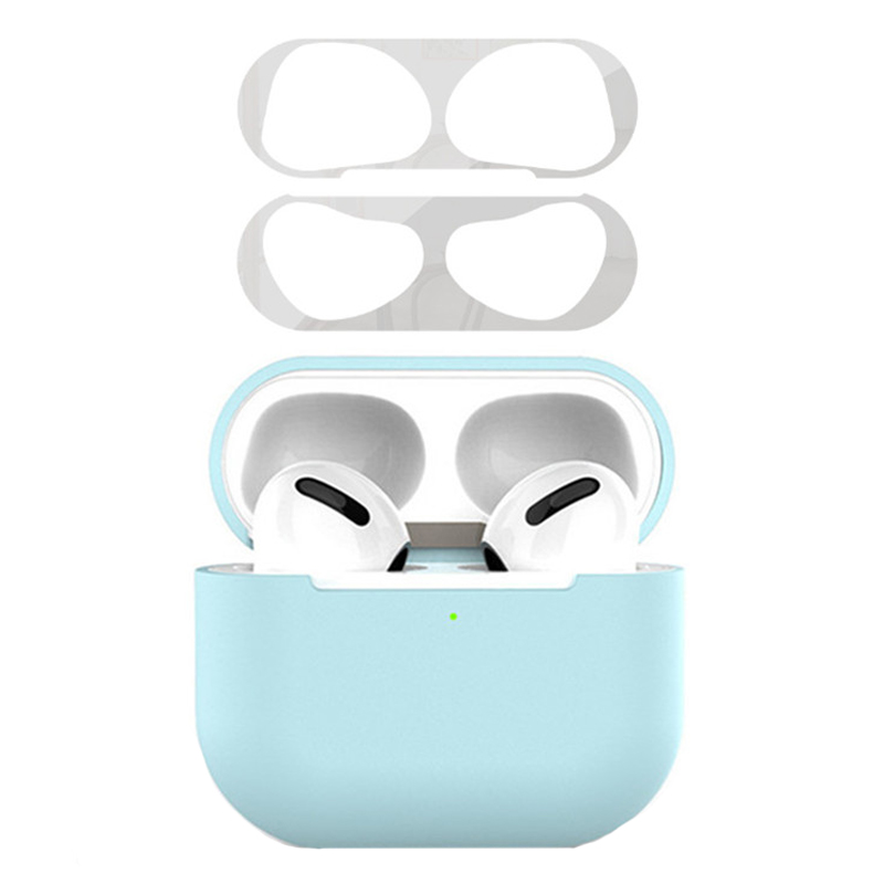 

Für Apple AirPods 3 Earphone Hülle - Himmelblau+silber, AirPods 3